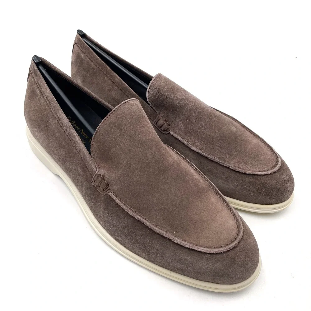 To Boot New York Cassidy Suede Leather Loafers Taupe Grey Slip On‎ Men's Sz 9.5